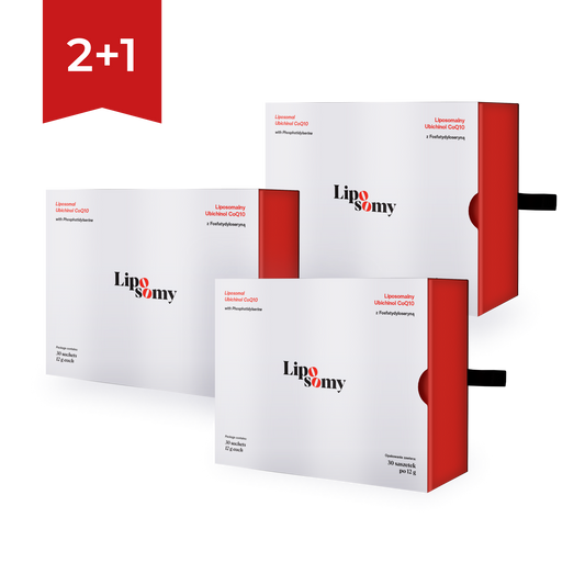 Zestaw 3 opakowania Liposomalnego Ubichinolu CoQ10 + Fosfatydyloseryna