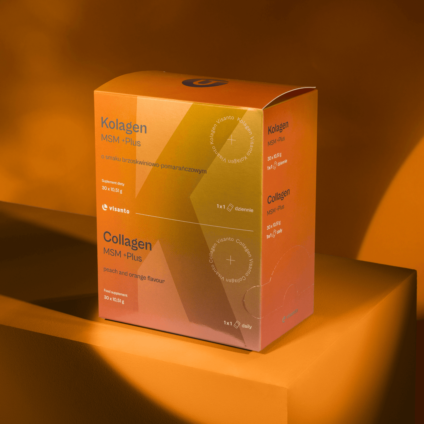 COLLAGEN MSM +PLUS peach and orange