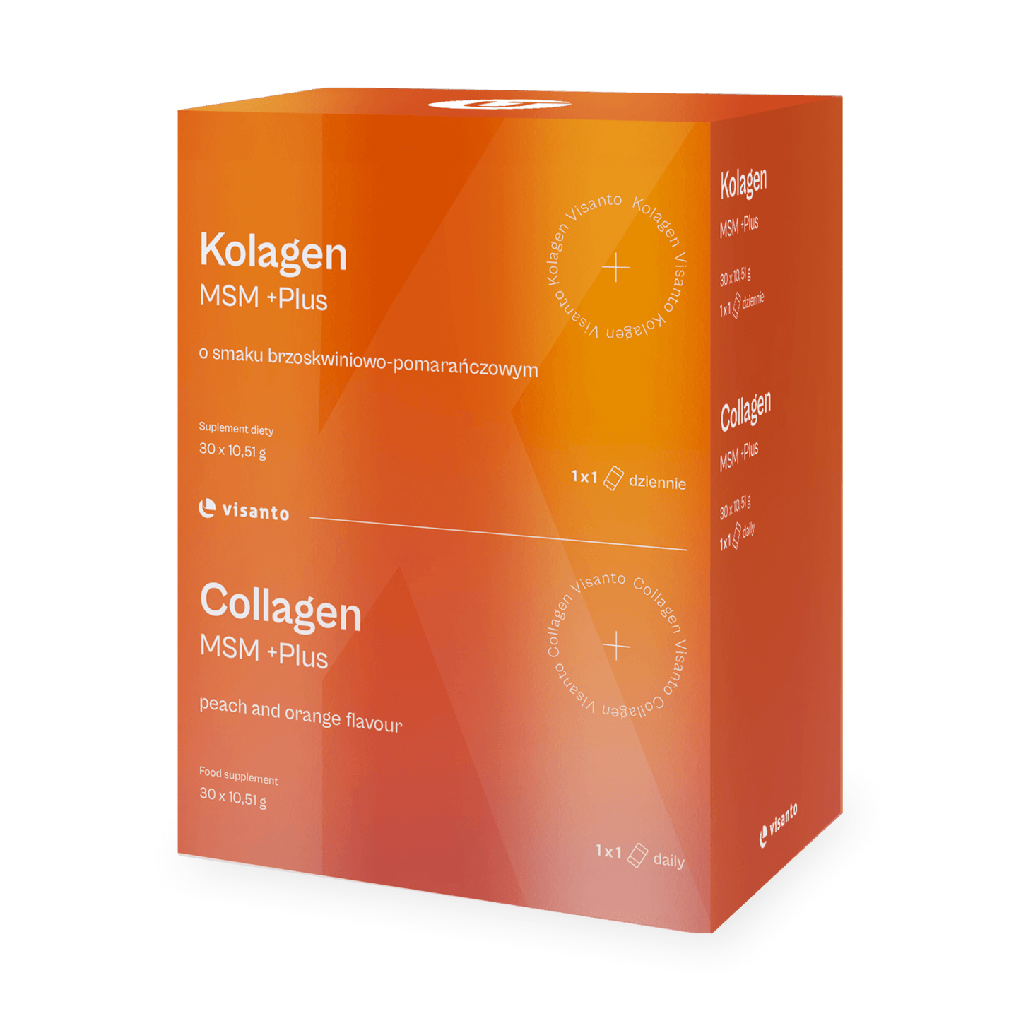 COLLAGEN MSM +PLUS peach and orange
