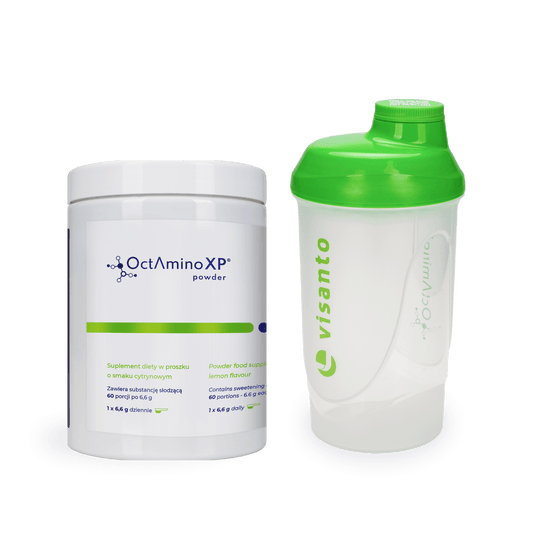 OctAminoXP® lemon flavour powder + Shaker